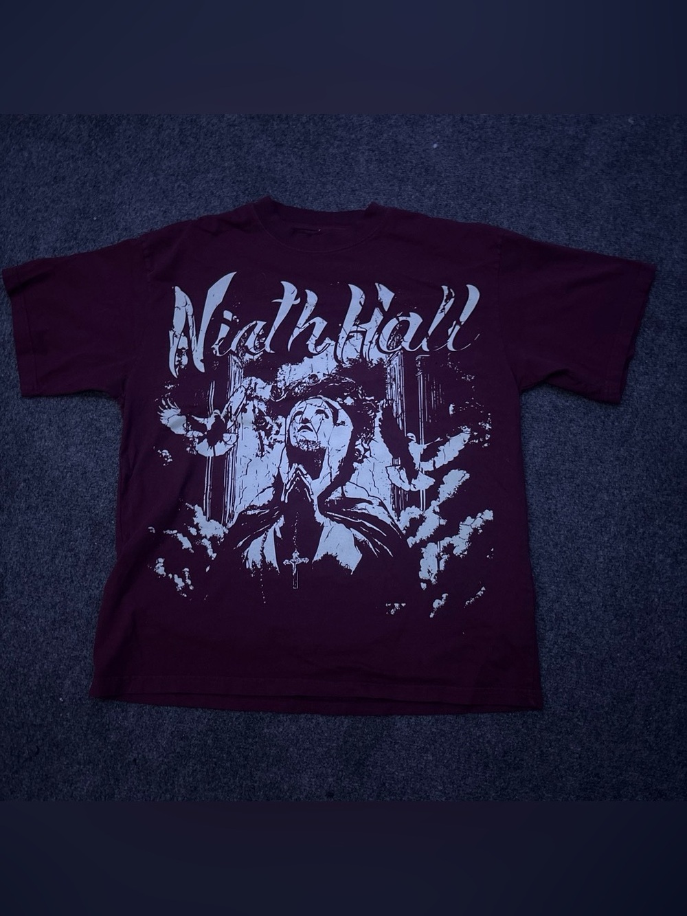 Graphic Tee - Men's Burgundy Print Shirt